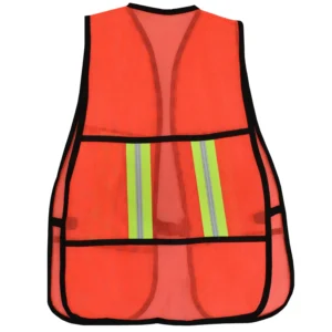 Chaleco de malla color naranja con cintas reflejantes2